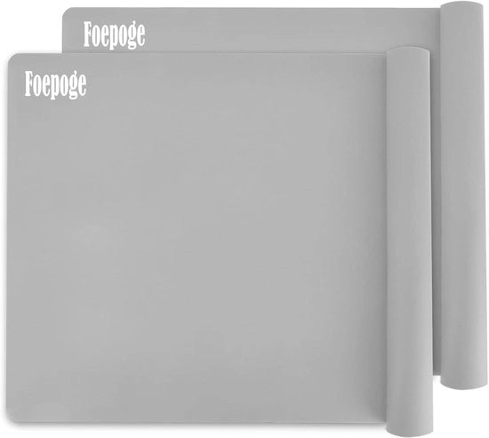 Mat di silicone grande 60x40 cm per lavori con resina epoxy, mat di lavoro resistente al calore con base di silicone per la lavorazione di gioielli e oggetti in resina, piatto da tavola, mat di lavoro, grigio