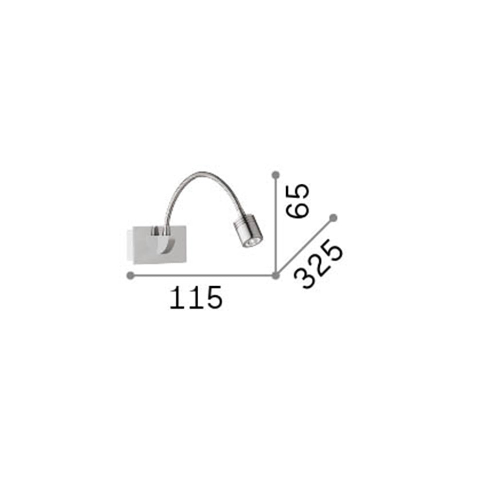 Applique Moderna Dynamo Metallo Ottone Brunito Led 3W 4000K Luce Naturale