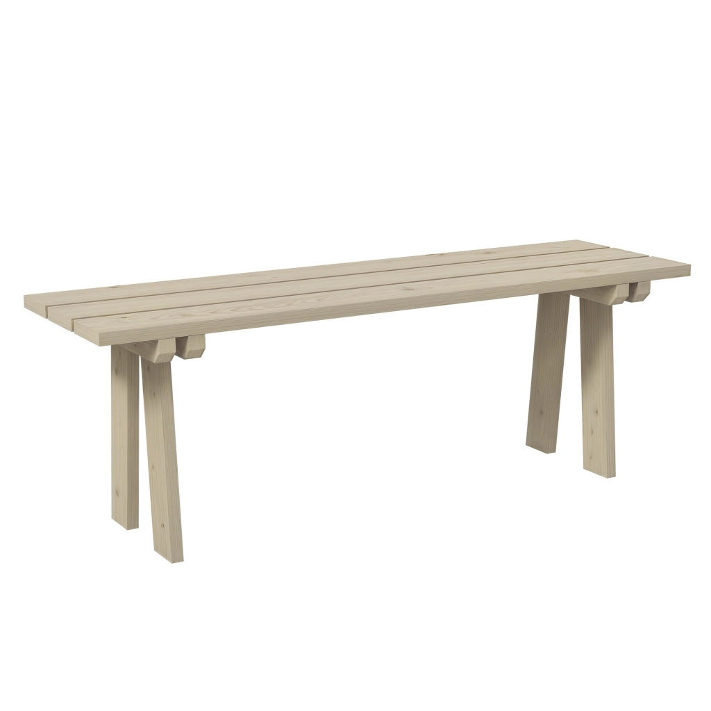 Panchina in Legno 2 Posti ¨C zephmum ¨C Naturale 130x38x45 cm