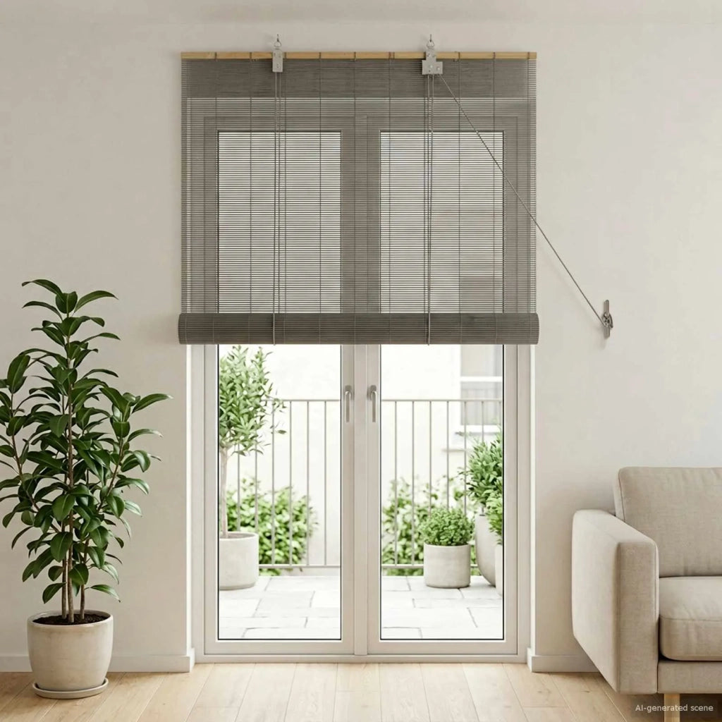Tenda a rullo Grigio 110 x 220 cm Bambù 42039727