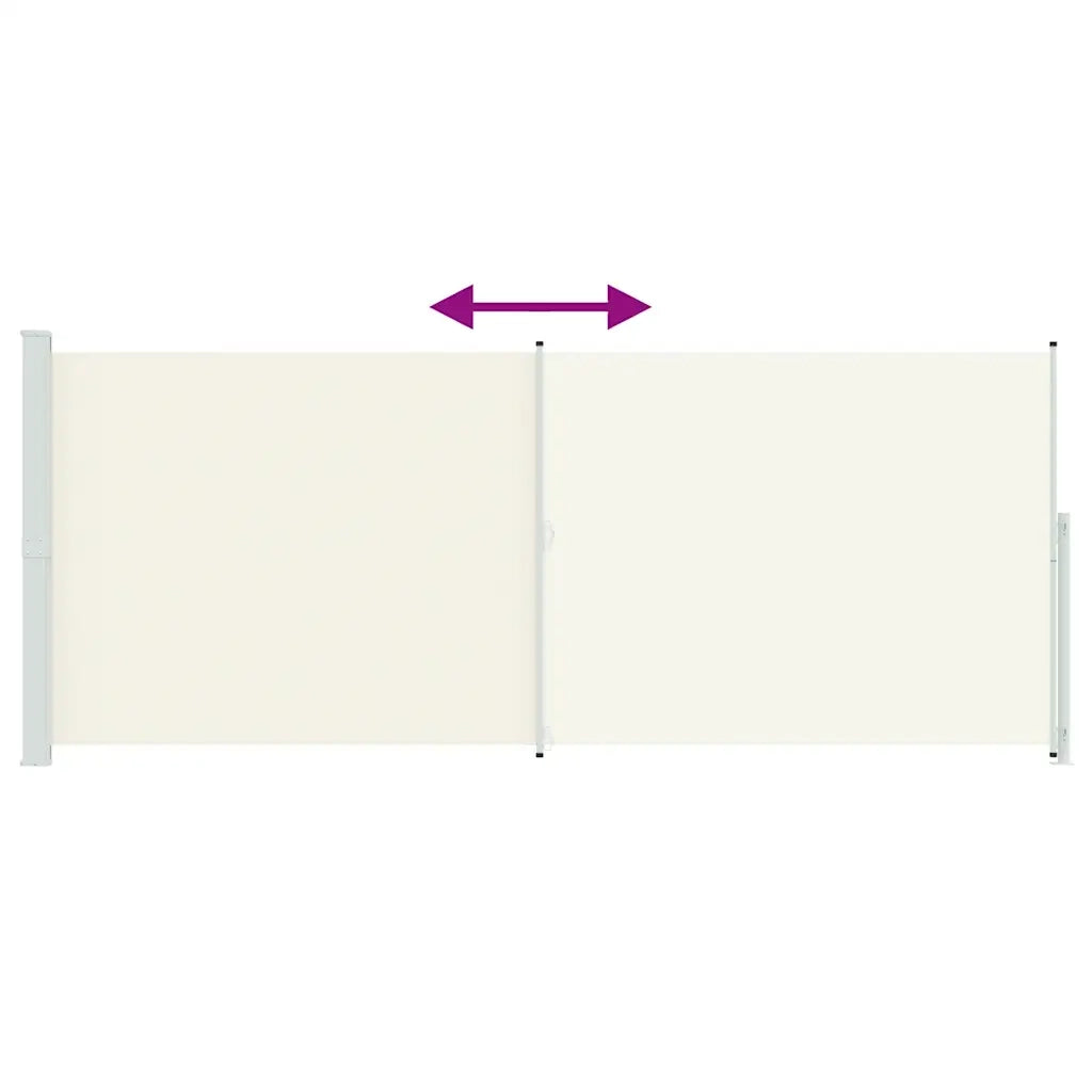Tenda Laterale Retrattile per Patio 200x514 cm Crema 313418