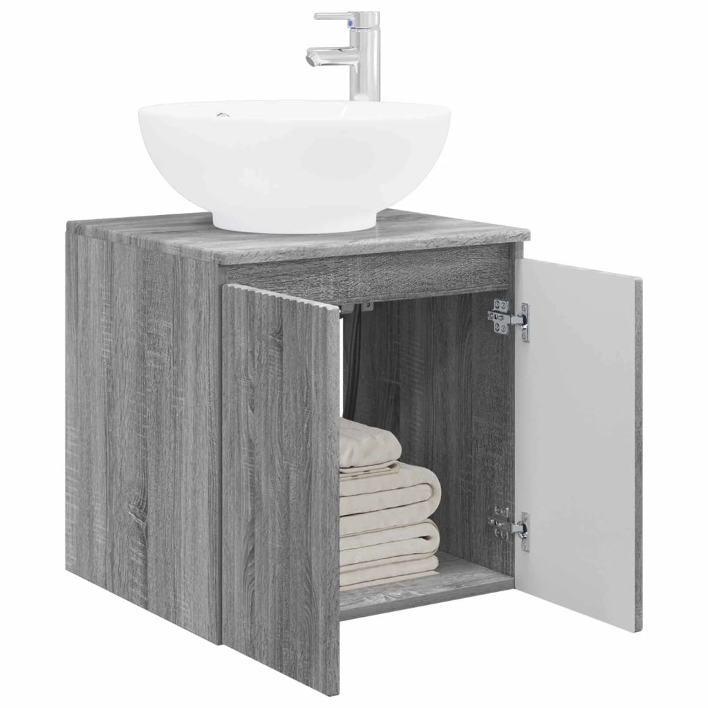 Mobile Lavabo da Parete Sonoma grigio 49,5 x 44,5 x 65 cm 890448