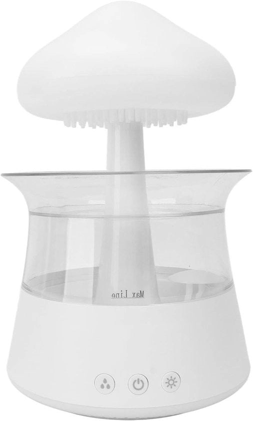 Diffusore di Olio Essenziale 4 in 1 con 7 Colori, Lampada da Notte e Macchina di Rumore Bianco con Timer, Diffusore di Aromaterapia Funghino (Bianco)