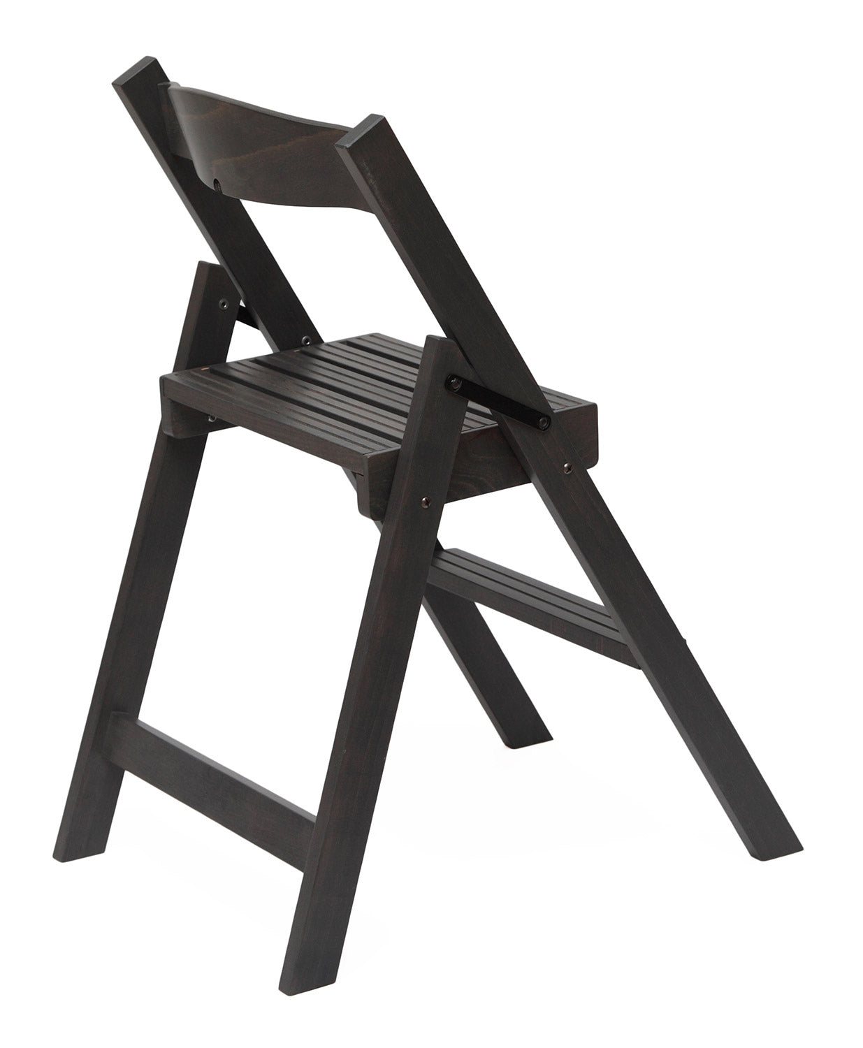 Sedia Scala Pieghevole 51x41xh75 cm in Legno Faggio Massello Grigio Scuro