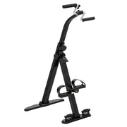 Cyclette per Riabilitazione Gambe e Braccia Pieghevole. Schermo LCD e Altezza Manubrio Regolabile. Nero