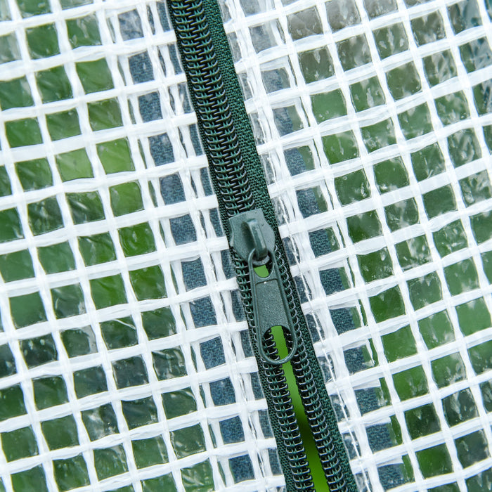 Serra da Giardino a Tunnel con Porte a Cerniera 270x90x90 cm in Polietilene Bianco