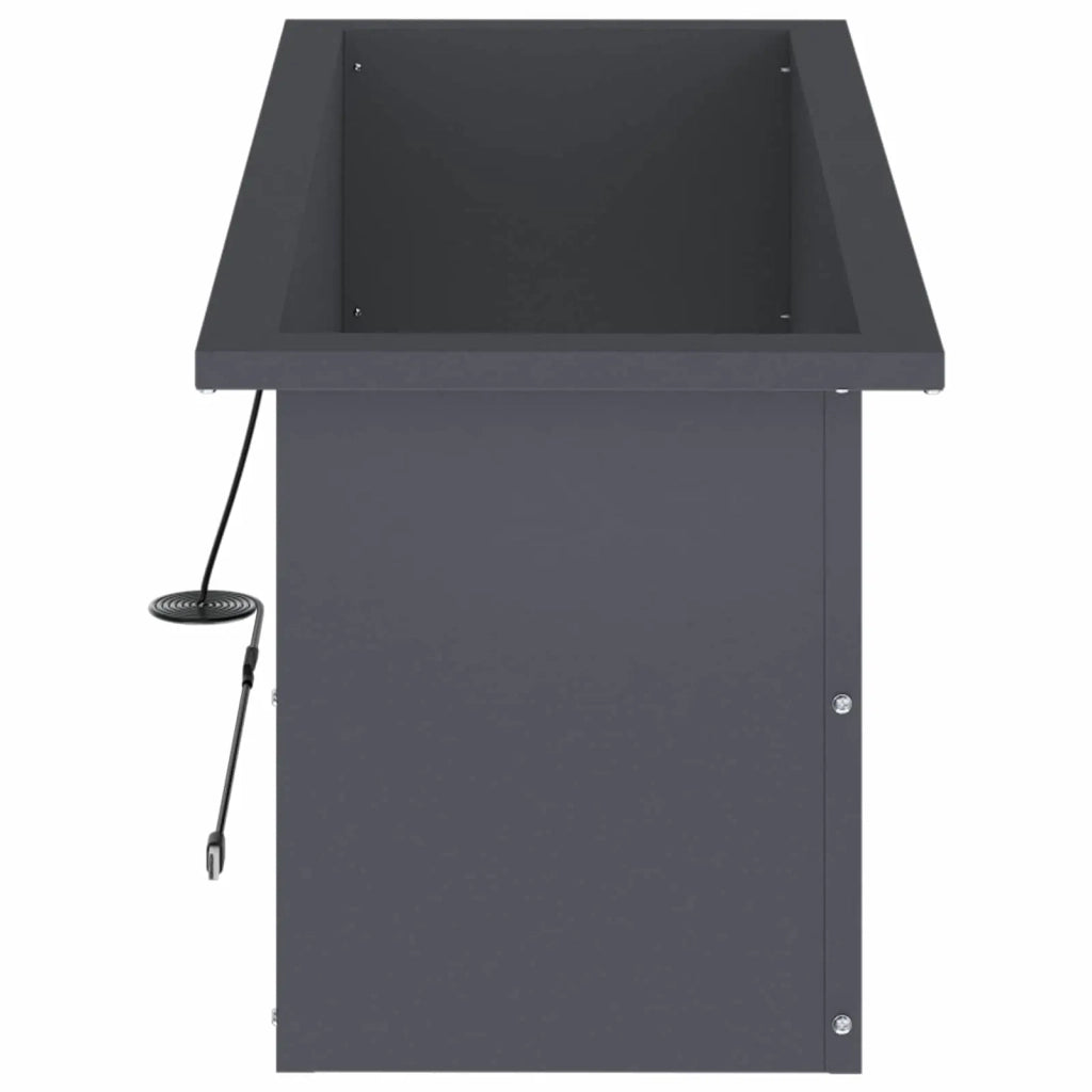 Fioriera da giardino con LED Antracite 30 x 80 x 30 cm Acciaio 8008102