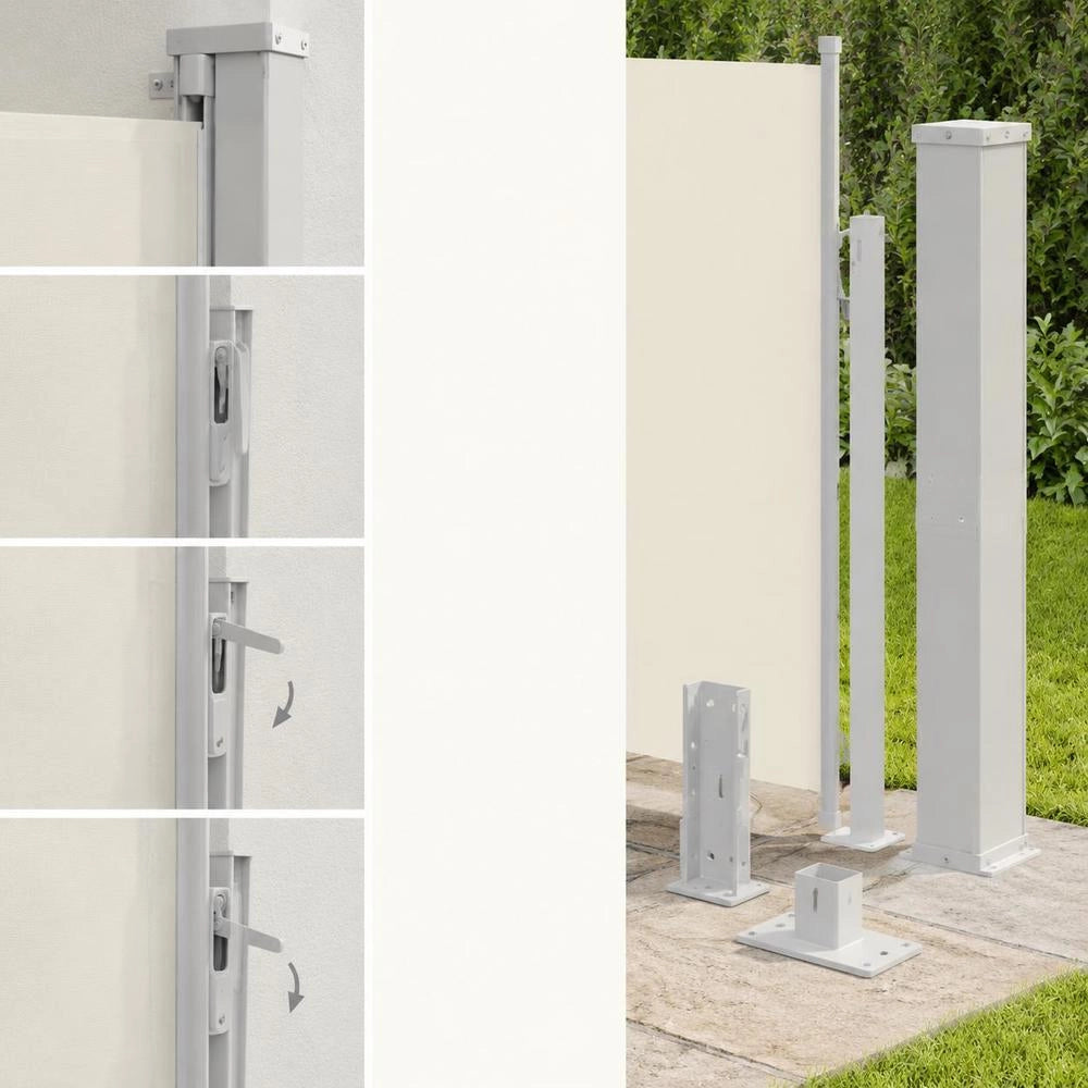 Extendable Side Awning 170x300 Cm Cream