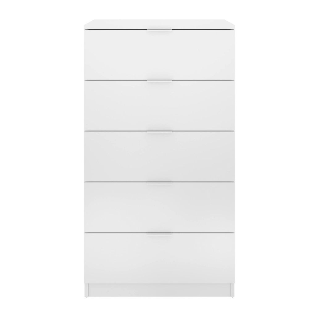 Cesarsettiera Cesar, Settimino multiuso, Comò camera da letto, Mobile con cassetti, 61x39 h110 cm, Bianco