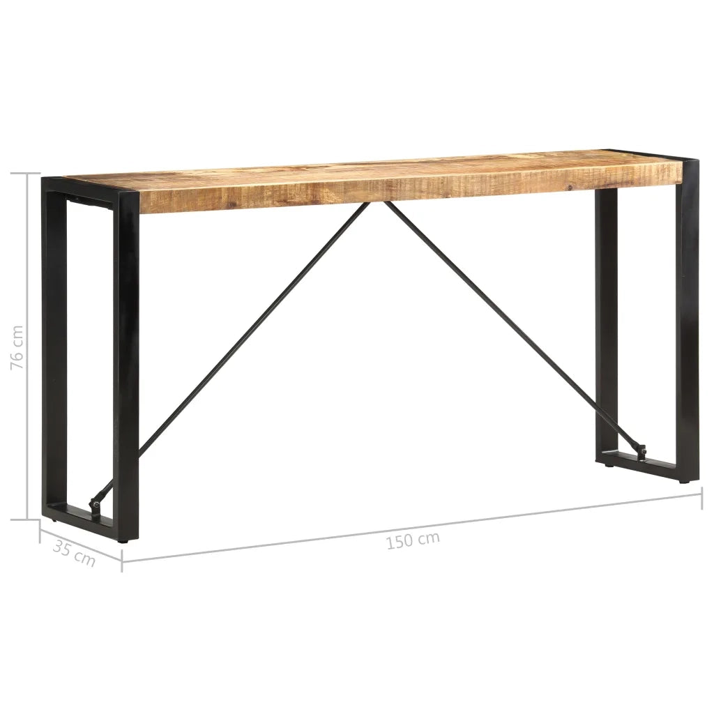 Tavolo Consolle 150x35x76 cm in Legno Massello di Mango cod mxl 54647