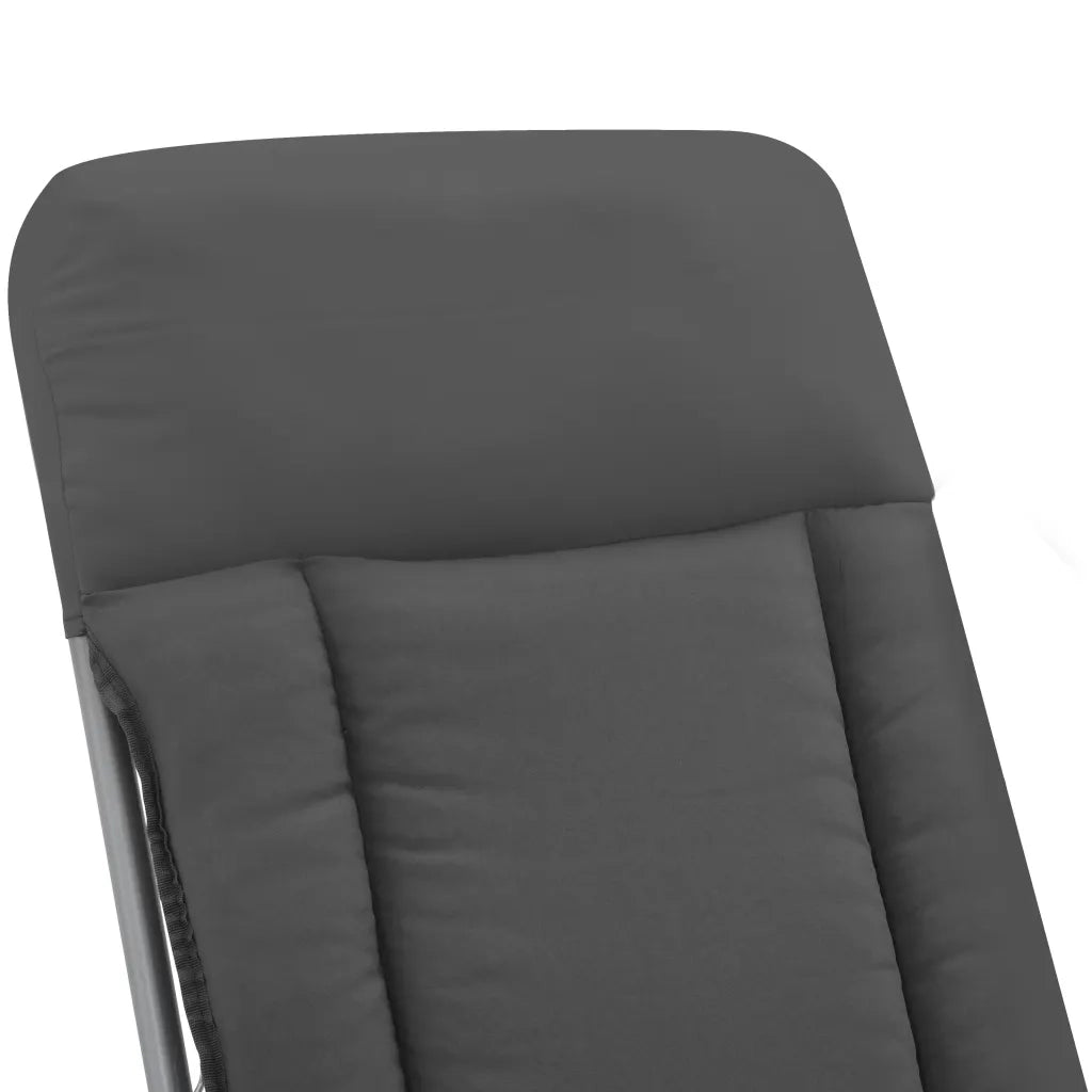 Sedie da Giardino Pieghevoli con Cuscino 2 pz | Sedie da Esterno Grigio