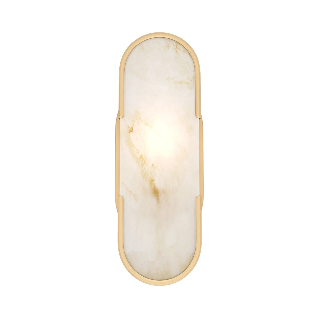 Applique Da Parete Moderno Marmo Metallo Oro Marmo 1 Luce E14 40W