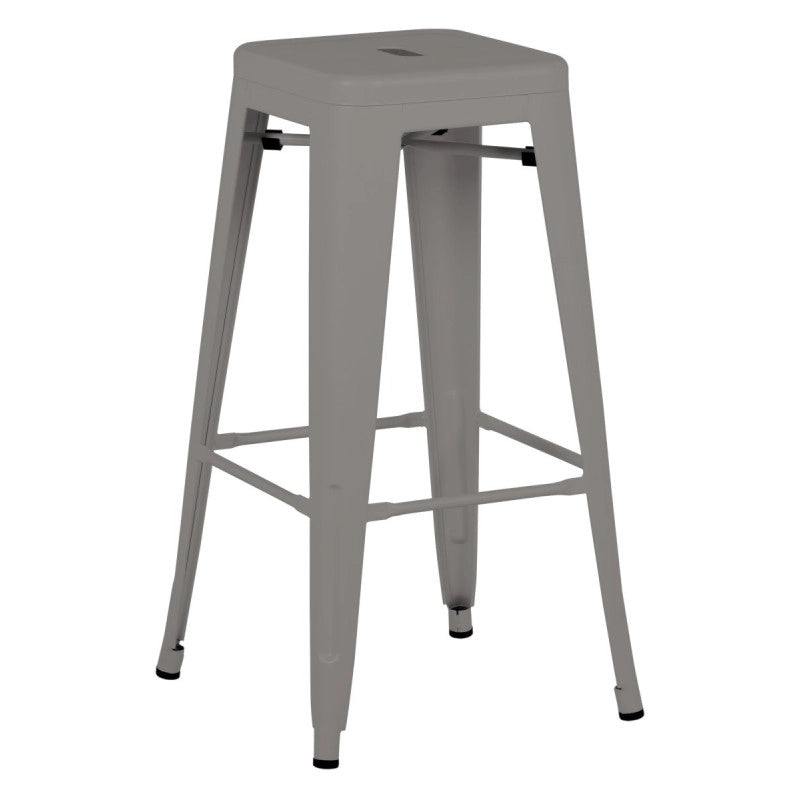 Set di 5 Sgabelli Bar Elisabeth Silver 42x42x76