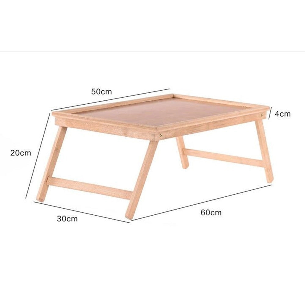 Trade Shop - Vassoio Snack Colazione Pieghevole In Legno Altezza 50x21x31 Cm Richiudibile -