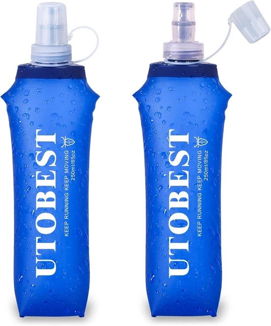 Set di 2 Otri Flexibili da 250ML per Escursionismo e Camminata