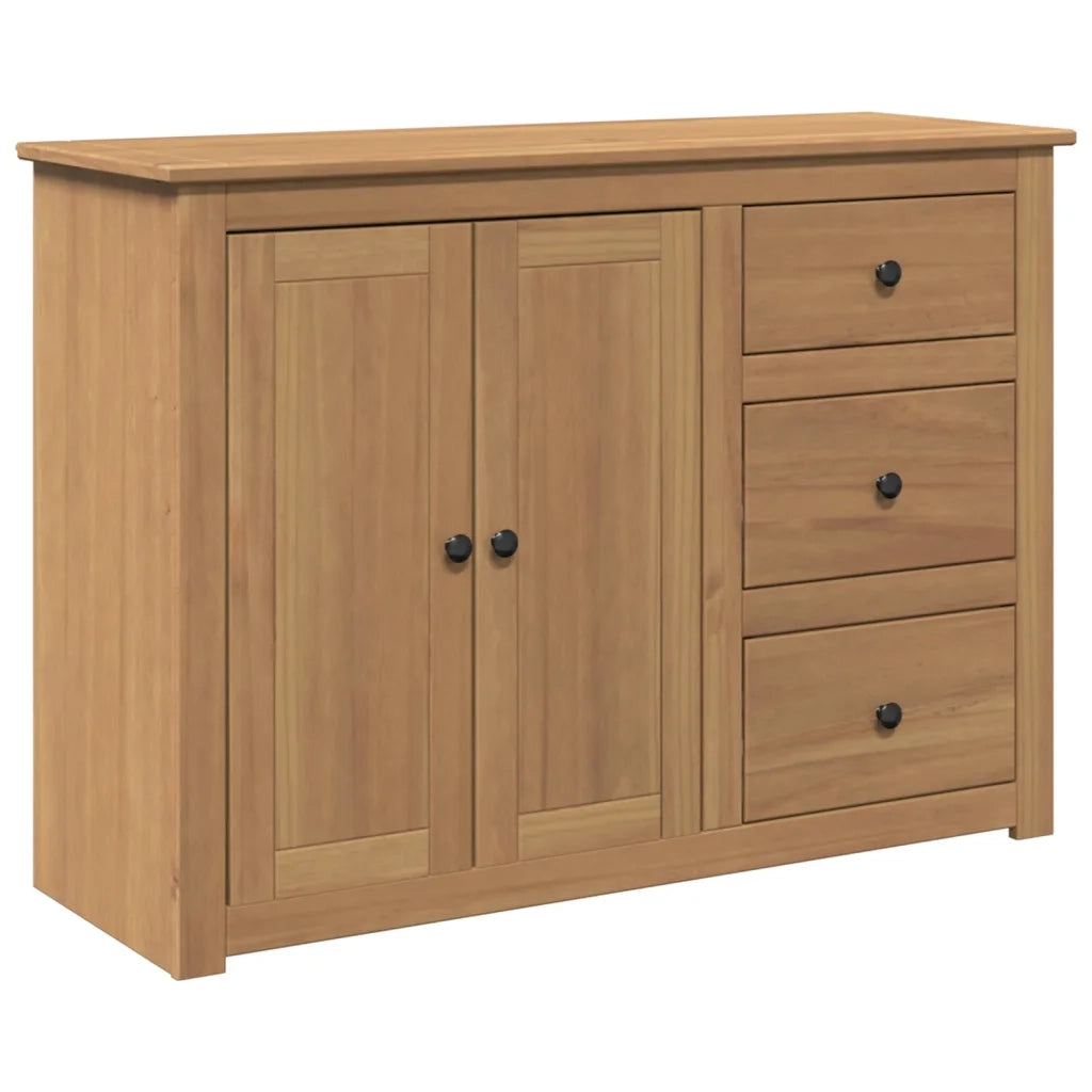 Credenza con Cassetti-Buffet-Armadio da cucina Panama 112x40x80cm Legno Massello di Pino