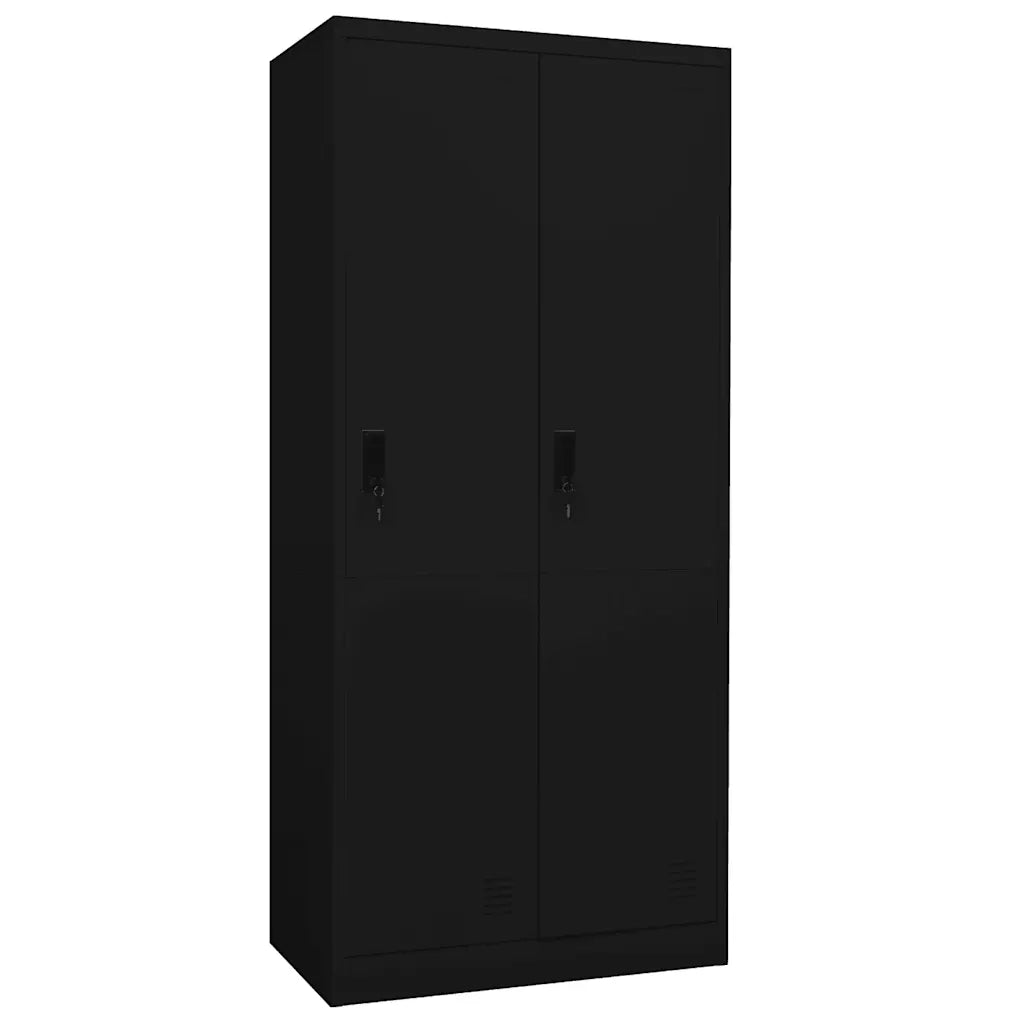 Armadio Nero 80x50x180 cm in Acciaio cod mxl 69950