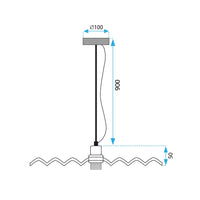Lampada Da Soffitto APP1456-1CP Blue