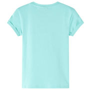 Maglietta da Bambina Menta Chiaro 128 11387