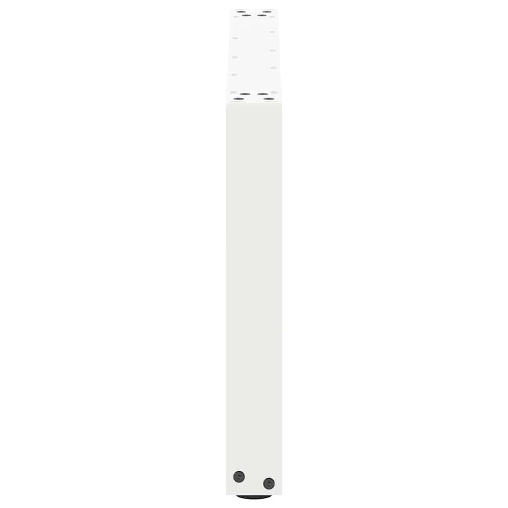 Set di 2 gambe per tavolino da caffè a forma di U 60 x 43 cm con piedini regolabili design moderno acciaio bianco 02_0057401