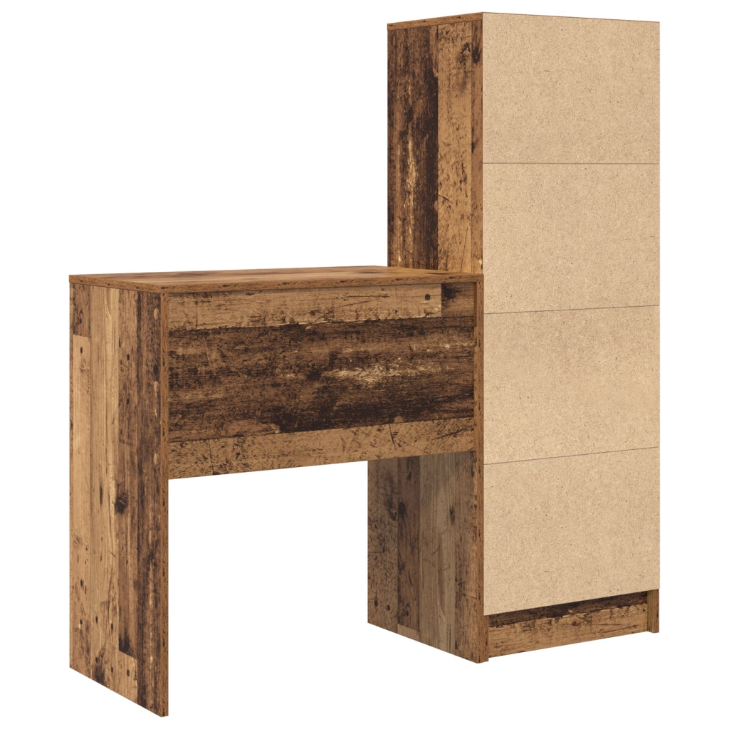 Scrivania con spazio di archiviazione Legno Vecchio Legno ingegnerizzato