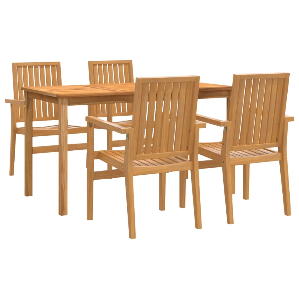 Set da Pranzo per Giardino 5 pz in Legno Massello di Teakcod mxl 69718