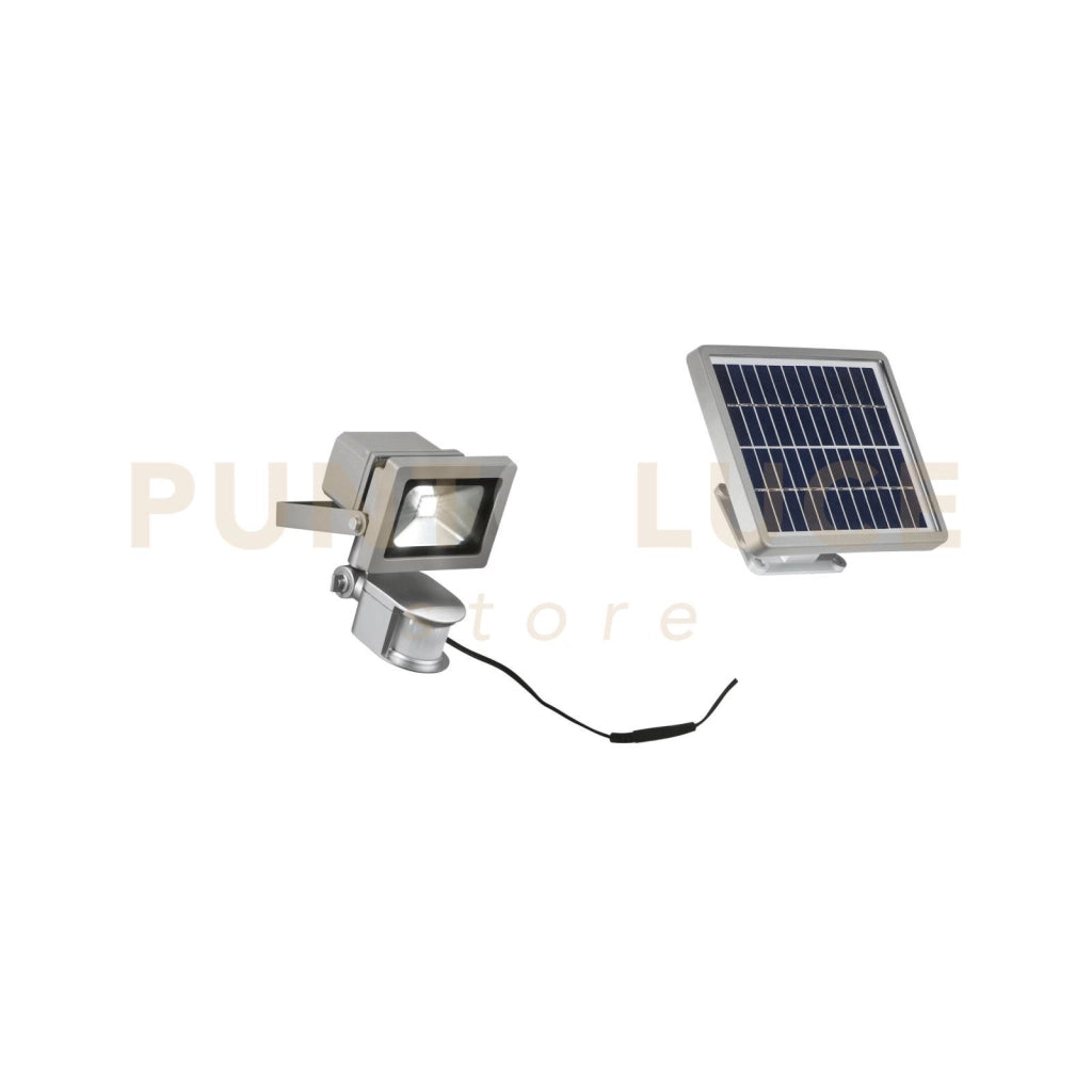 PROIETTORE LED ELIOS SILVER 9W 620LM 5000K PANNELLO SOLARE E SENSORE IP44 11,5X16,4CM CAVO 320CM