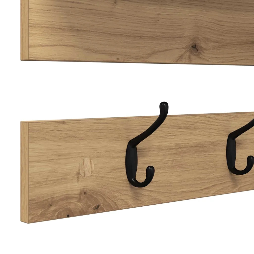 Appendiabiti a muro Rovere artigianale 90 x 15 x 36 cm 874426
