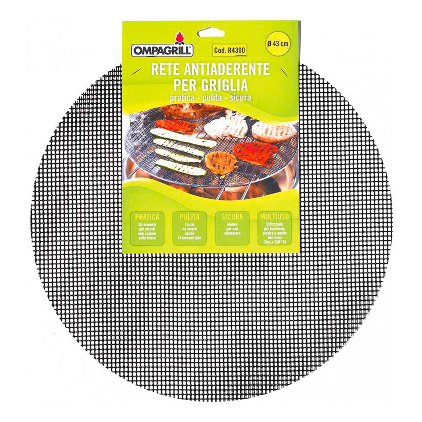 Rete antiaderente per griglia 43 cm