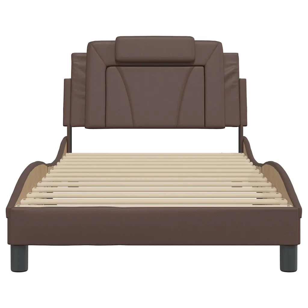 Giroletto Viana senza Materasso Marrone 100x200 cm in Similpelle 3208077