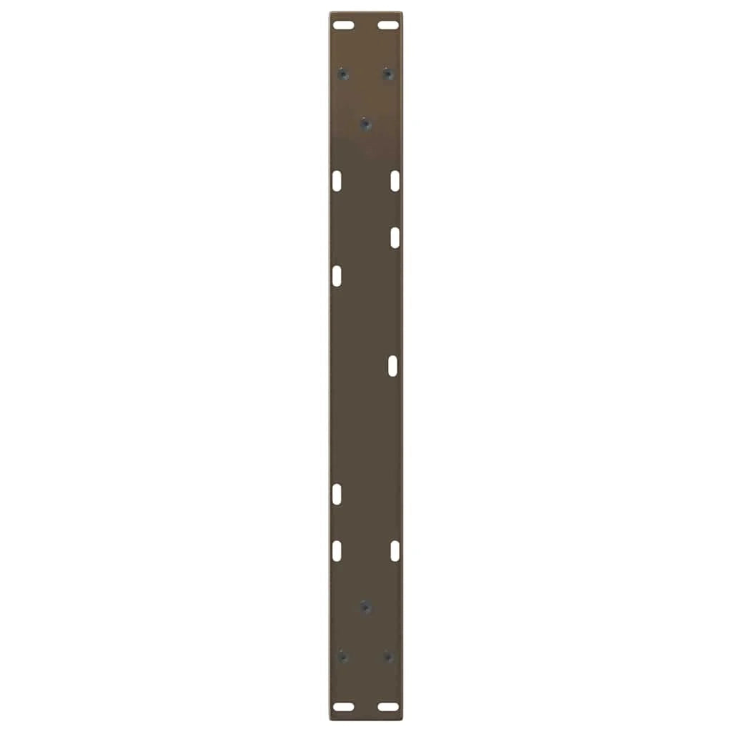 Set di 2 gambe per tavolino da caffè a forma di V 60 x 30 cm con piedini regolabili design moderno acciaio naturale 02_0056831