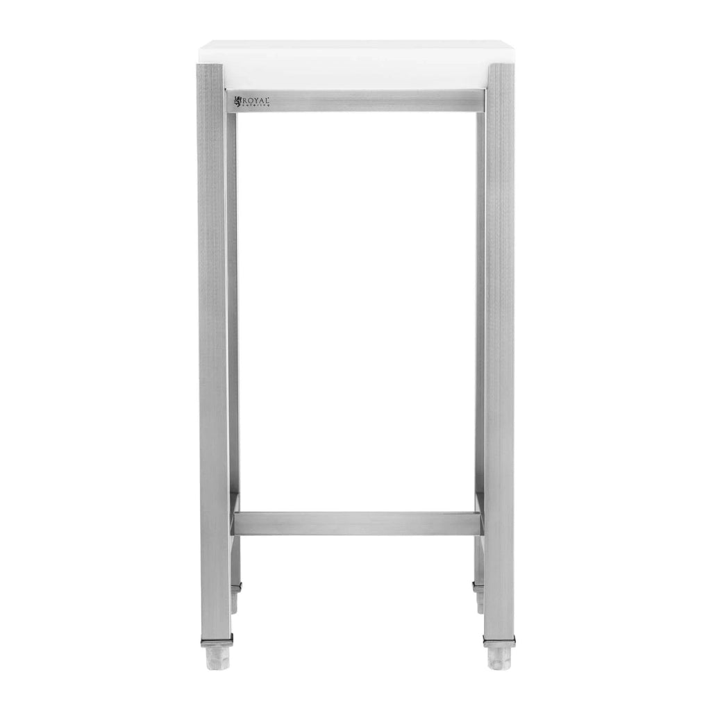 Ceppo da macellaio 40 x 40 cm altezza di lavoro 80 cm acciaio inox / plastica (polietilene) 14_0004508