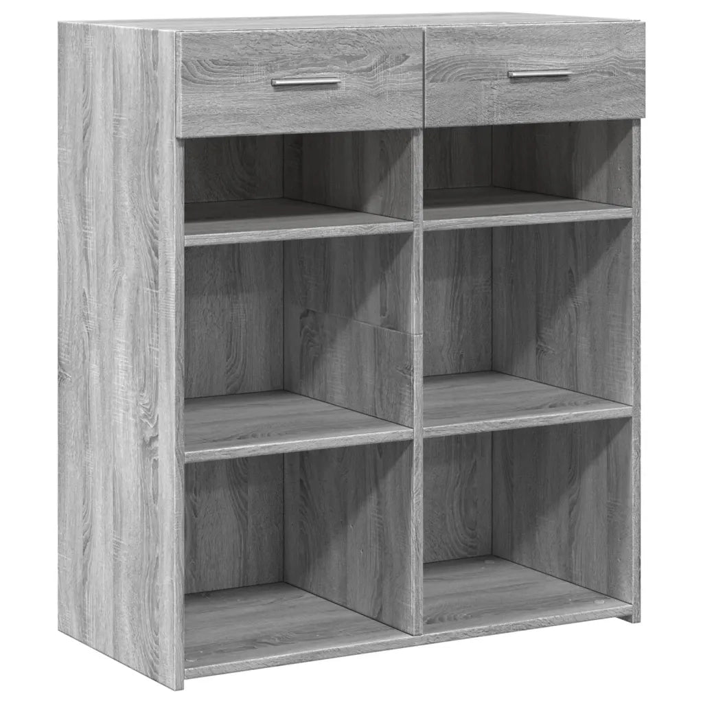 vidaXL Credenza Grigio Sonoma 80x42,5x93 cm in Legno Multistrato