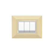Trade Shop - Placca Placchetta Placchette Compatibili Per Serie Axolute Bticino Colorate Sq - Avorio -4 Fori     -