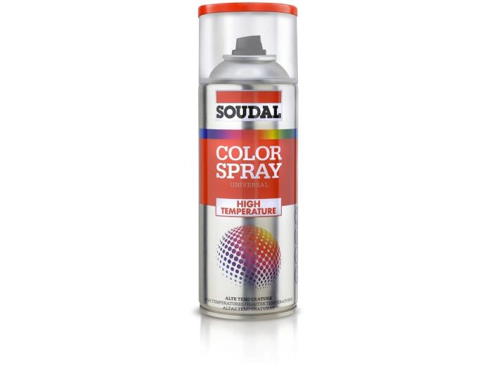SMALTO SPRAY ALTE TEMPERATURE SOUDAL 400 ml - Grigio antracite - 6 pezzi- SOUDAL