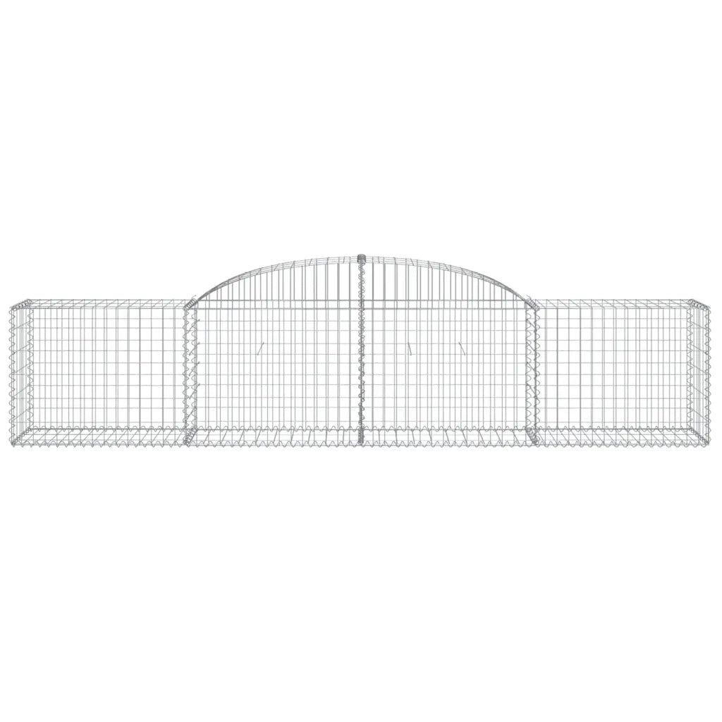 Cesti Gabbioni ad Arco 4 pz 300x50x60/80 cm Ferro Zincato 3146667
