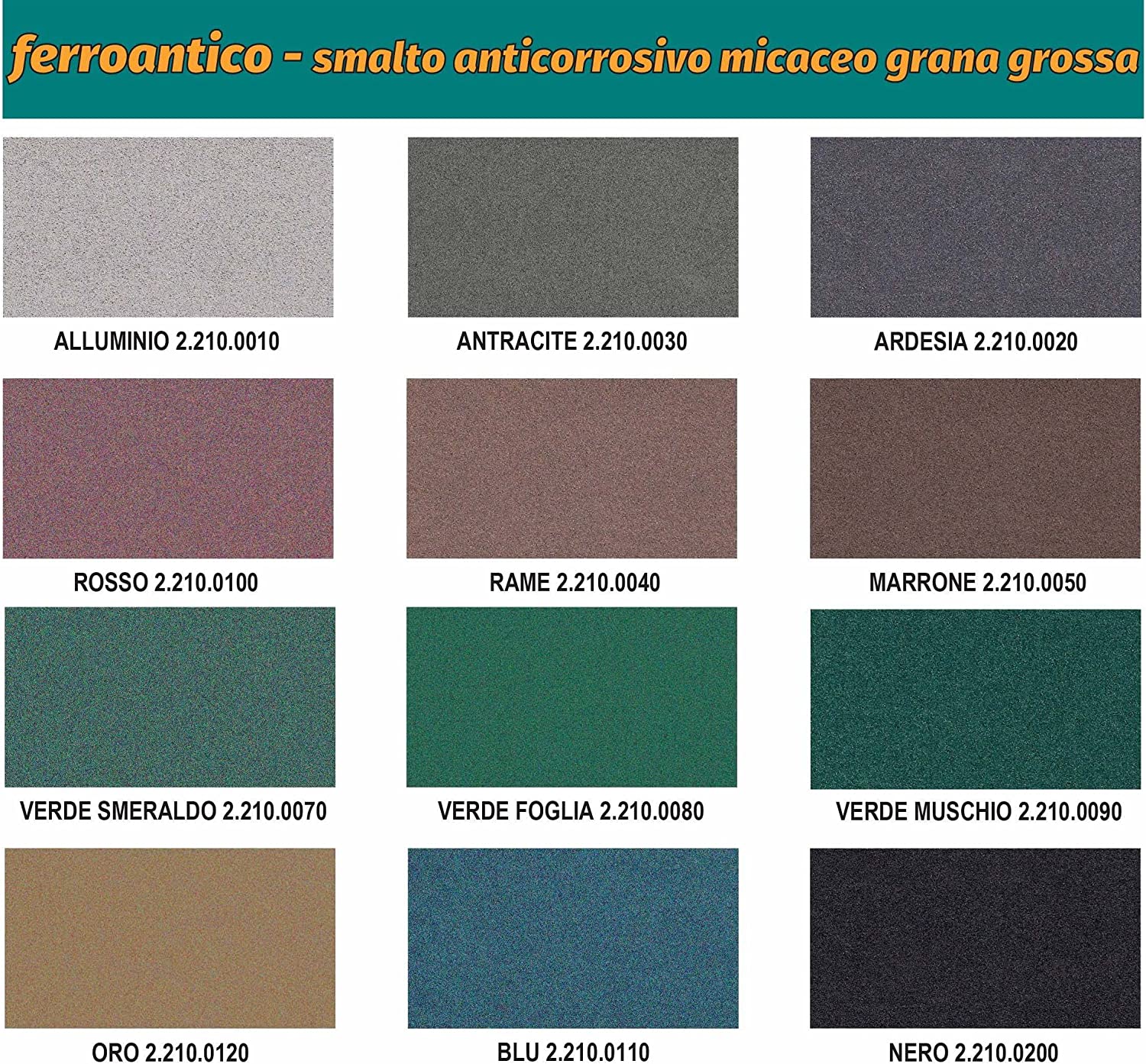 Smalto anticorrosivo ferromicaceo Ferroantico 0,75 lt grana grossa ruggine ferro RAME