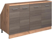 Set di mobili sottotetto Rion, Grigio nobile, 140 cm Set di 2 carcasse armadio profondità 60 cm, adatto per il salvaspazio sotto tetti spioventi