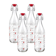 KIT SET 4 PZ MAURY'S CORAZON BOTTIGLIA IN VETRO DA 1 LT