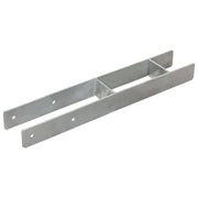 Picchetti per Recinzione 6 pz Argento 9x6x60 cm Acciaio Zincato CFW6408899