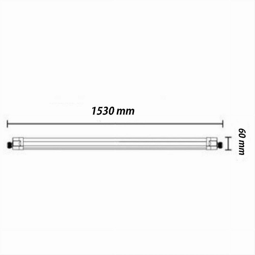 Trade Shop - Plafoniera Neon Esterno A Led 50 W 150 Cm Impermeabile Ip65 Luce 6500k Yl20-50w -