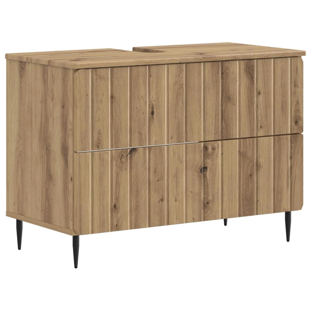 Set di armadietti da bagno in 3 pezzi ZWOLLE Rovere Artigianale 3417764