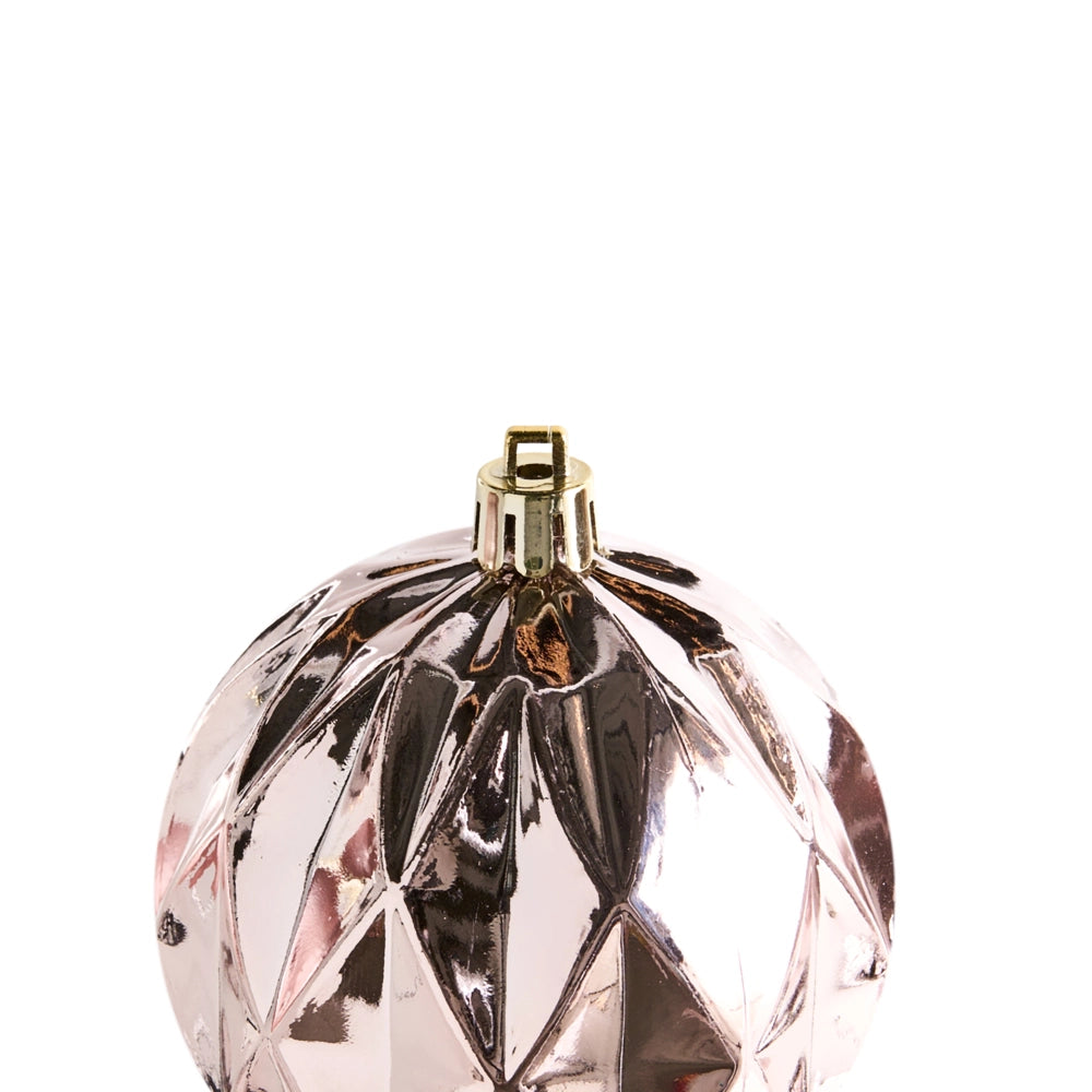 Set di 114 palline natalizie in plastica rosa Decorazioni da appendere Stile glamour moderno Albero di Natale