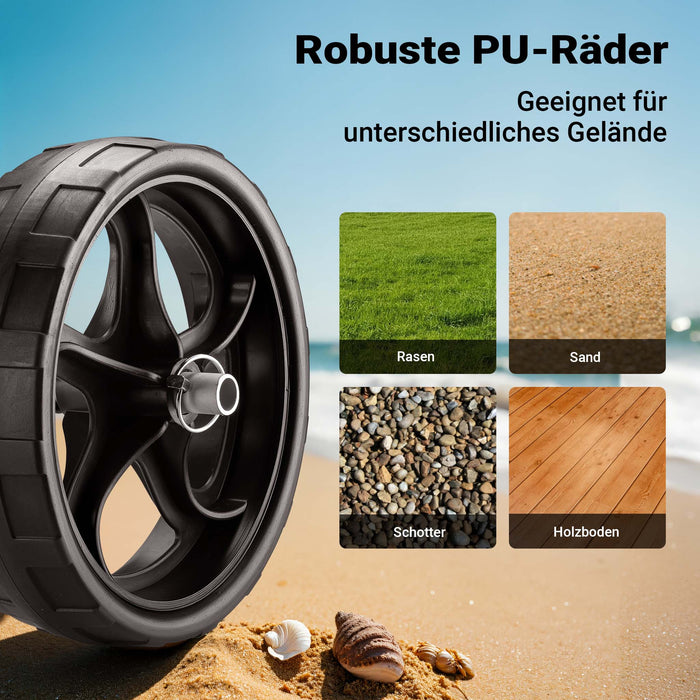 Carrello per trasporto kayak richiudibile In alluminio Ruote in PU Cinghia in nylon incl. Max 68 kg