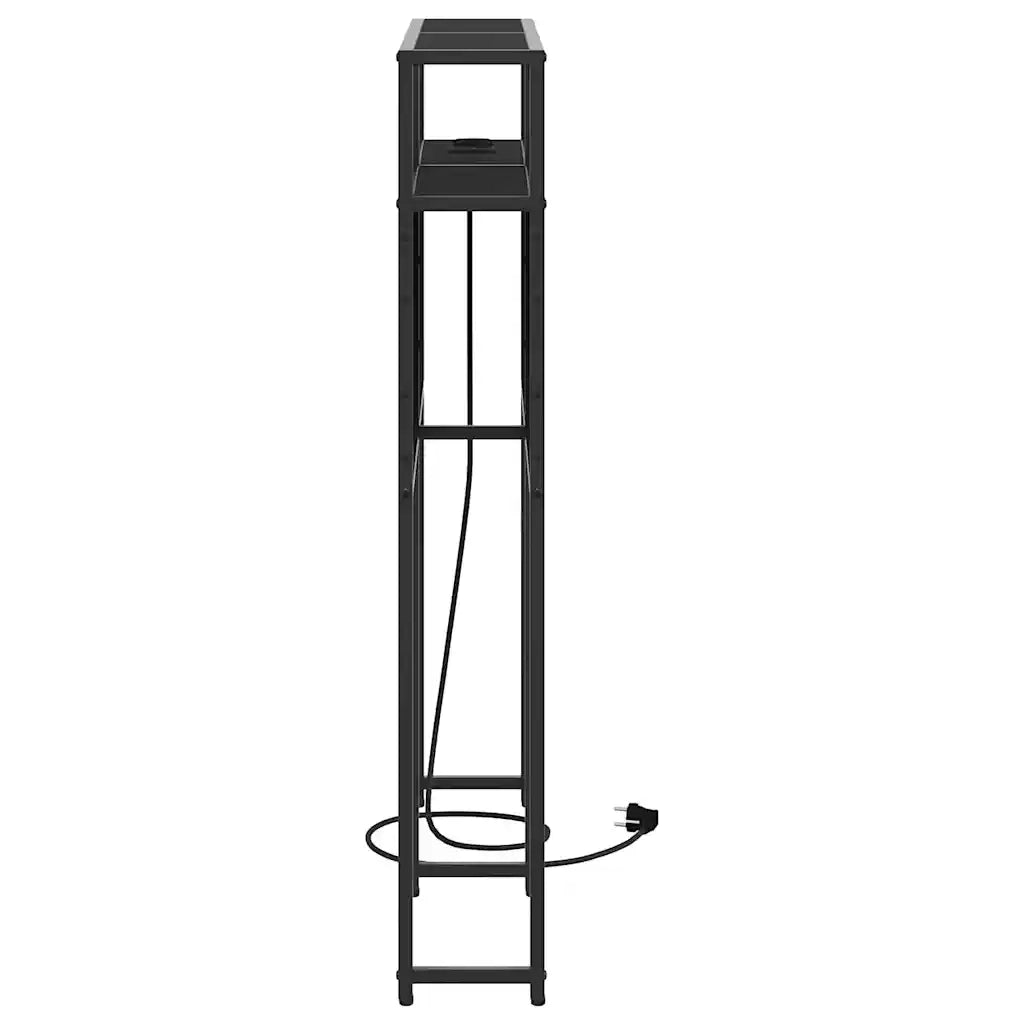 vidaXL Testata contenitore Rovere nero 90 cm Legno multistrato