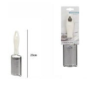 Trade Shop - Grattugia Curva Manuale Gratta Formaggi Scorza 23cm Manico Plastica Cucina 66167 -