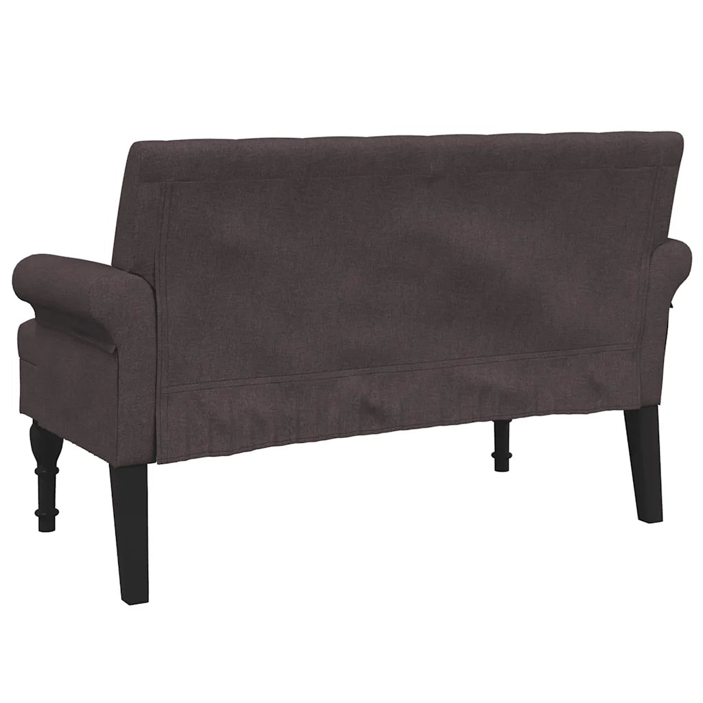 Panca con Schienale Marrone Scuro 120x62x75,5 cm in Tessuto CFW9918686