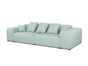 Cosmopolitan Design - Divano modulare "Rome" 3 posti in tessuto strutturato menta 