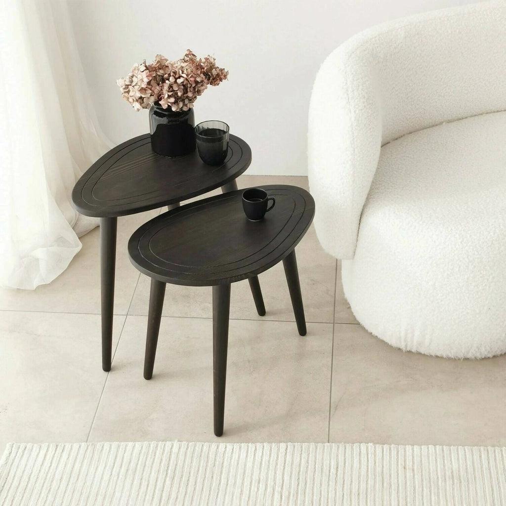 Tavolino da salotto Janequeo, Tavolo basso da caffè, Portariviste per divano, Ripiano da soggiorno, 50x33h52 cm, Antracite