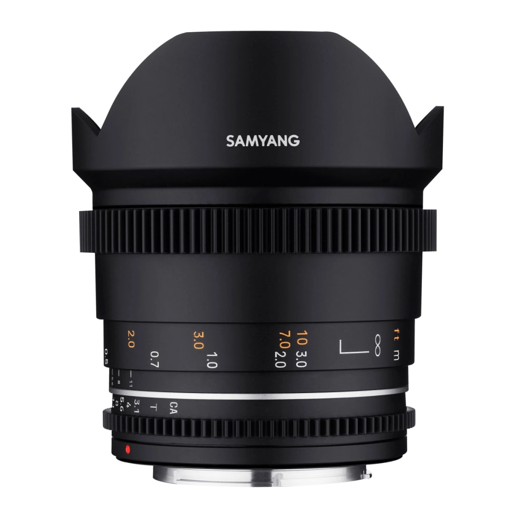 Obiettivo ultragrandangolare MF 14 mm T3,1 VDSLR MK2 – luminoso T3,1 compatibile con attacco Canon EF, lunghezza focale fissa 14 mm, Follow Focus, risoluzione full frame e APS-C 8K
